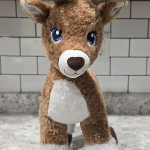 Build A Bear Santa's Workshop Christmas Reindeer Plush BAB Brown White